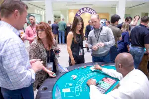 Event photography of casino night at evening social