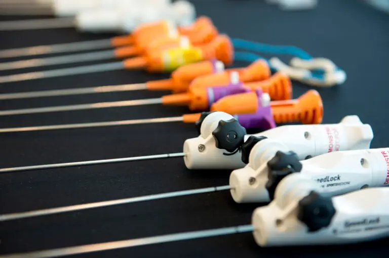 Event photography of medical instruments at exhibit